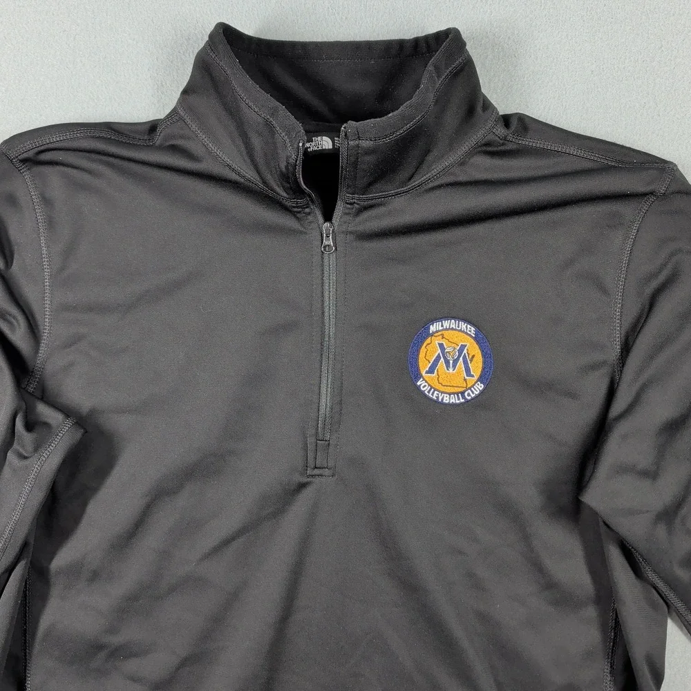The North Face Pullover Men's L Black 1/4 Zip Athletic Milwaukee Volleyball Club